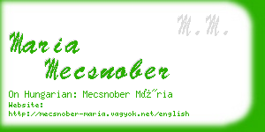 maria mecsnober business card